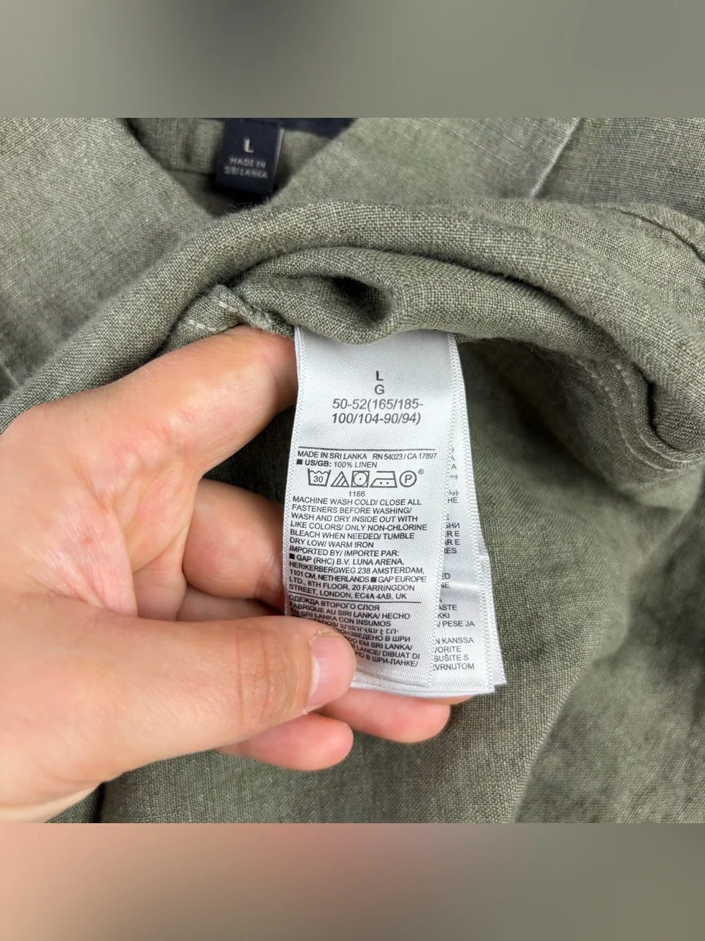 Banana Republic Mens 100% Linen Shirt Castelleto Button Up Short Sleeve Large